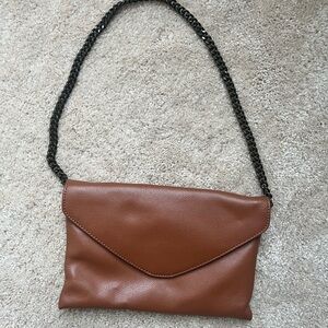 J. Crew Envelope Shoulder Bag with Chain Strap